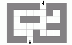 Bild 1: Labyrinth mit Eingang und Ausgang