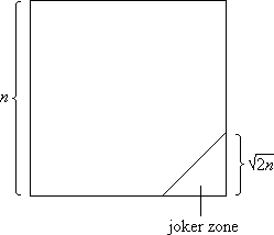 nxn-array with joker zone